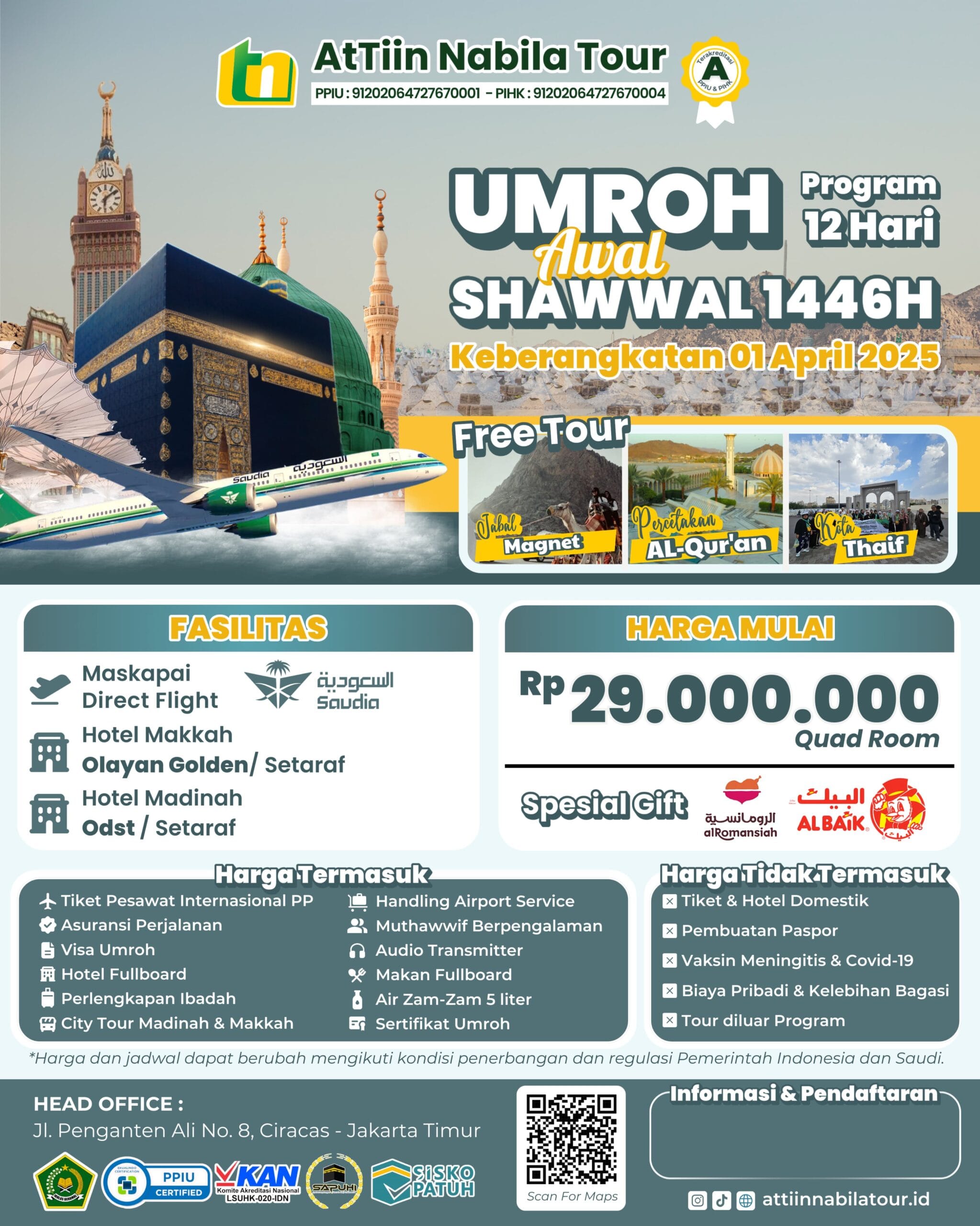 Umroh Awal Syawal 1 April